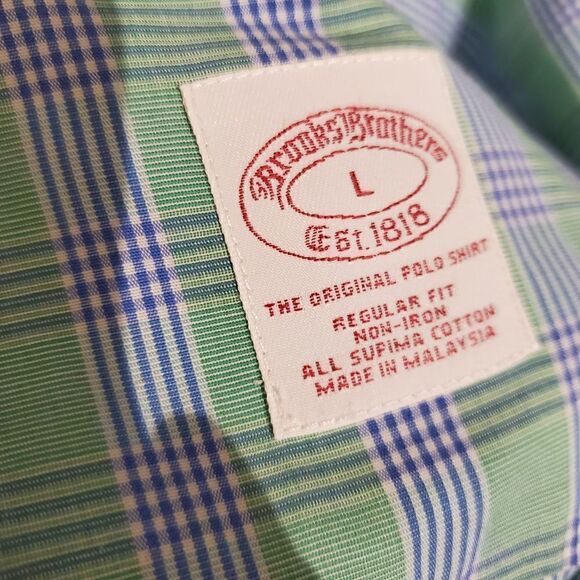 Brooks Brothers Original Button Plaid Shirt L - Picture 5 of 13